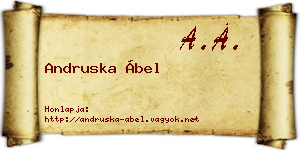 Andruska Ábel névjegykártya