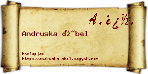 Andruska Ábel névjegykártya